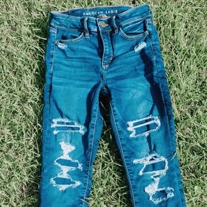 high waisted American eagle skinny jeans